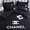 Chanel Black Duvet Logo Bedding Set