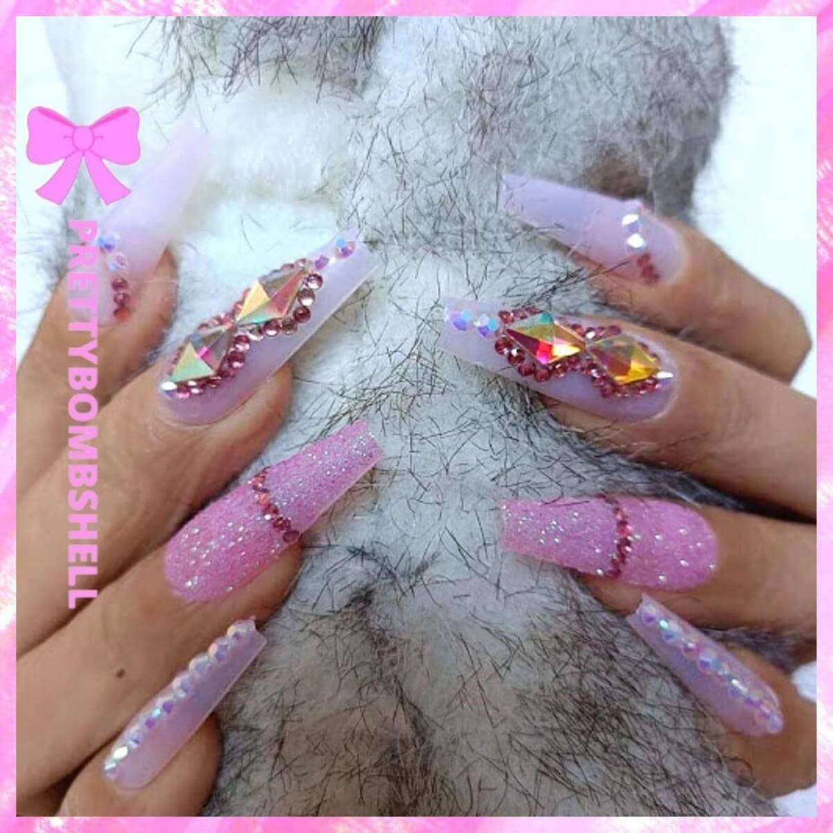 Pink Diamond Nails