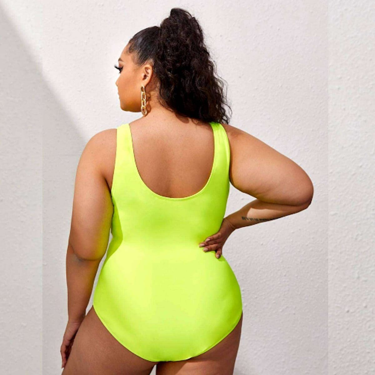 Neon Plus Size Swimsuit