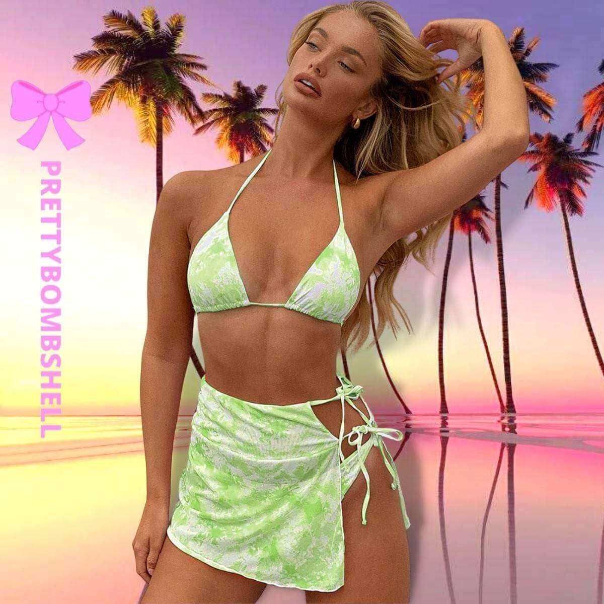 Lime Green Bikini Set