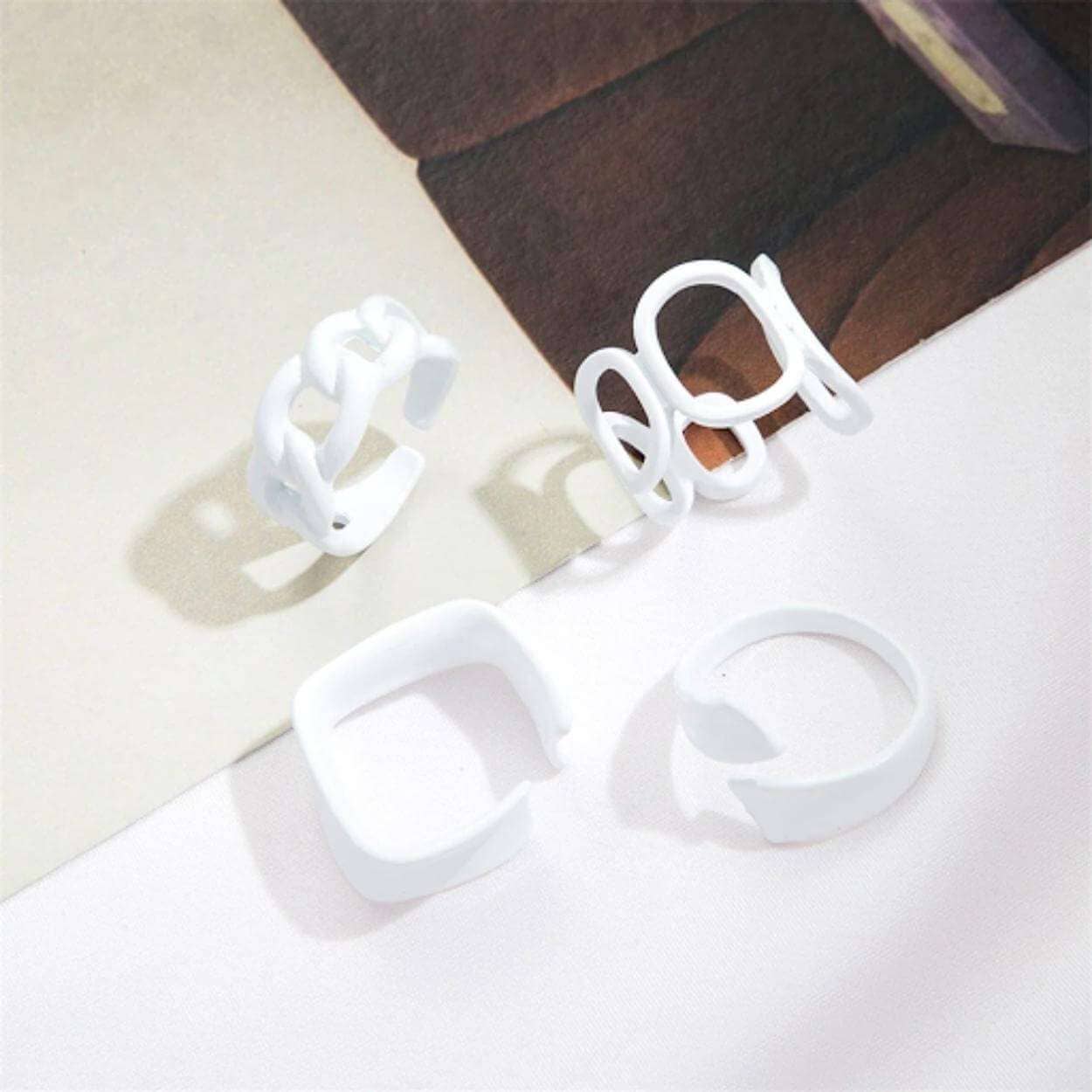 White Acrylic Rings