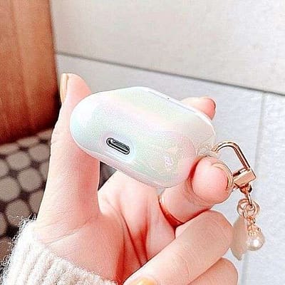 White Pearl Apple Airpods Cover Case