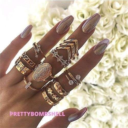 Pretty_Bombshell_Golden Vintage Boho Knuckle Rings