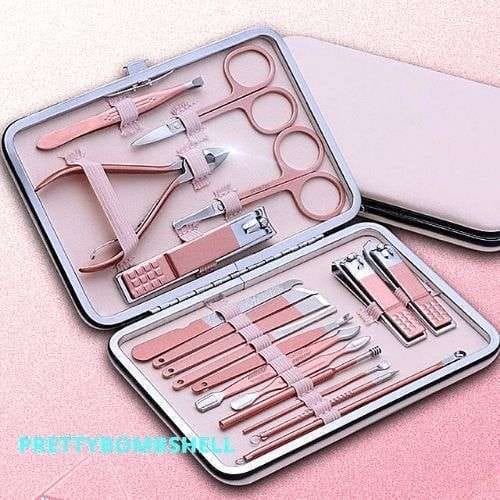Pretty_Bombshell_Rose Gold Stainless Steel Manicure Set