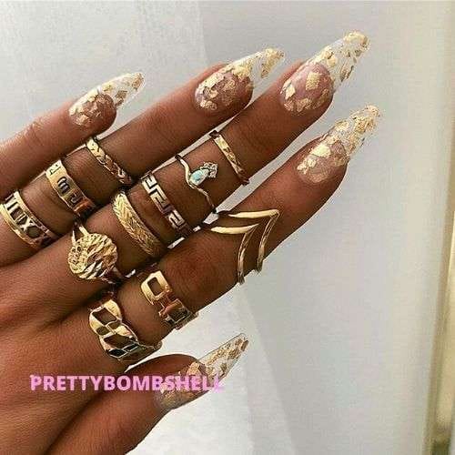 Pretty_Bombshell_Golden Star Boho Knuckle Rings