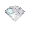 White Iridescent Diamond Face Cover